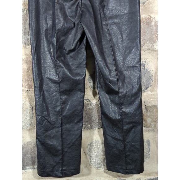 Princess Polly Encore Faux Leather Pants Woman's 4 High Rise Straight Leg Rocker - Picture 8 of 11